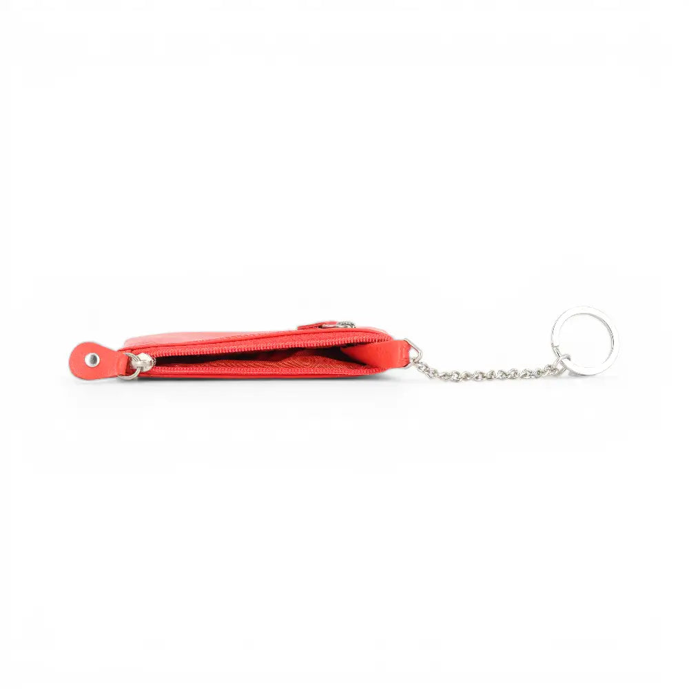 Pumpkin keychain wallet on a white background