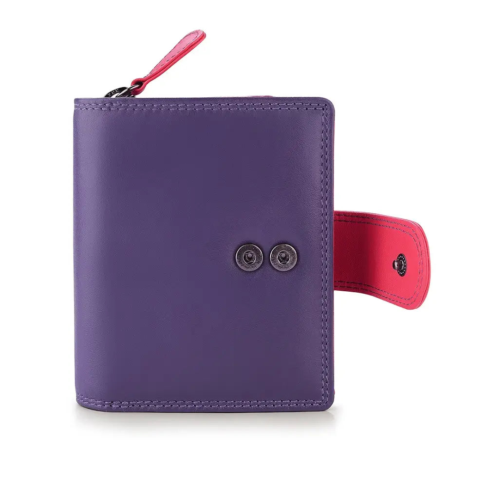 Purple wallet on a white background