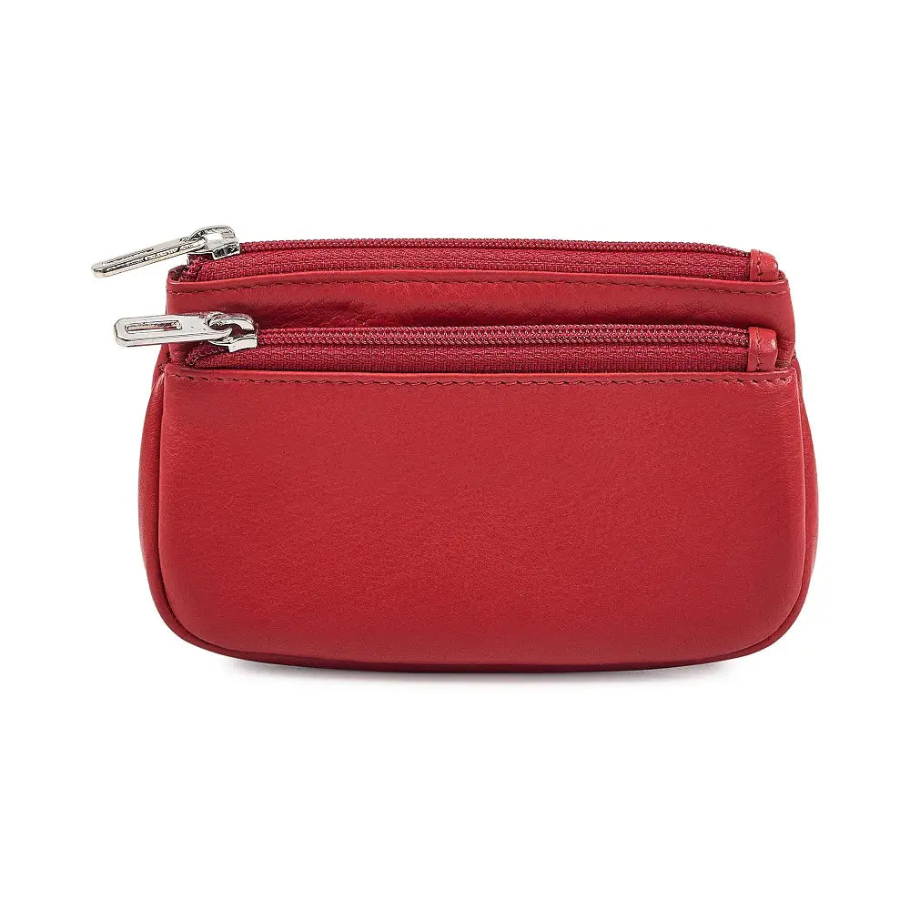 Red leather coin purse for ladies