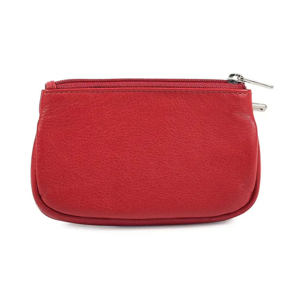 Everyday Red leather coin holder purse