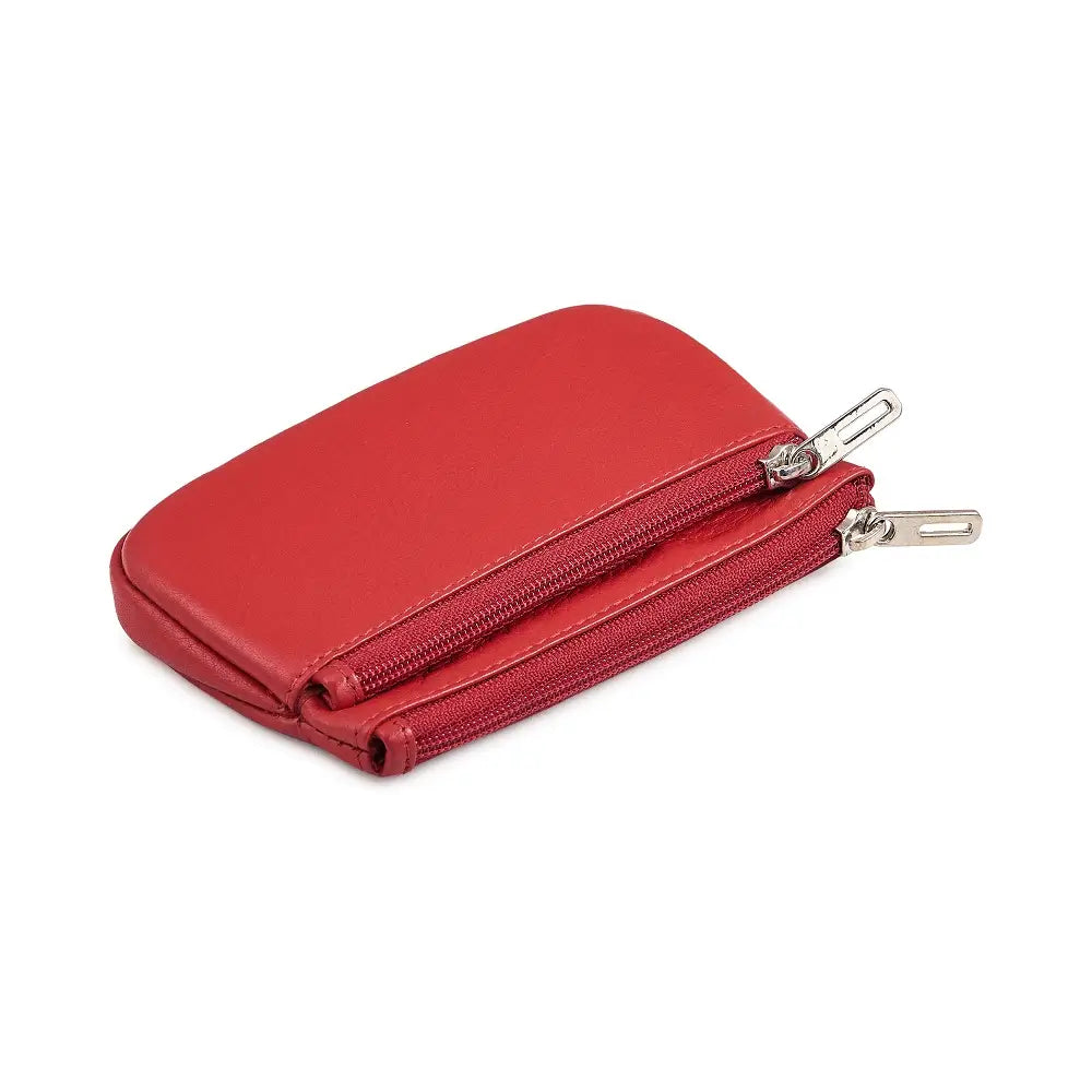 British inspired Red leather coin purse