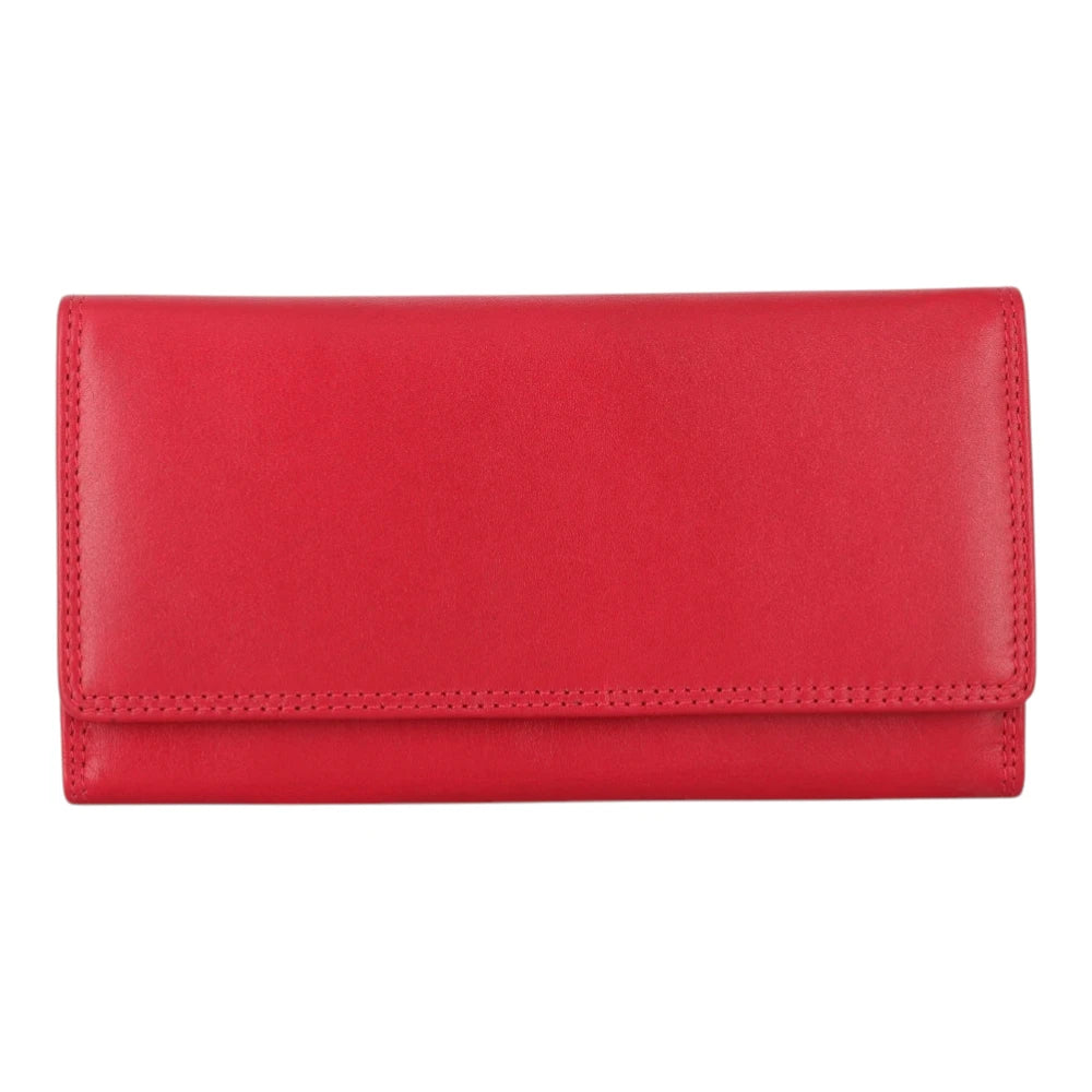 Front view of Red Milli Martinee Purse on a light gray background