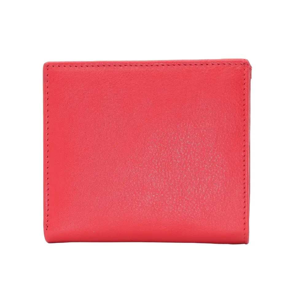Back view of Red wallet on a white background