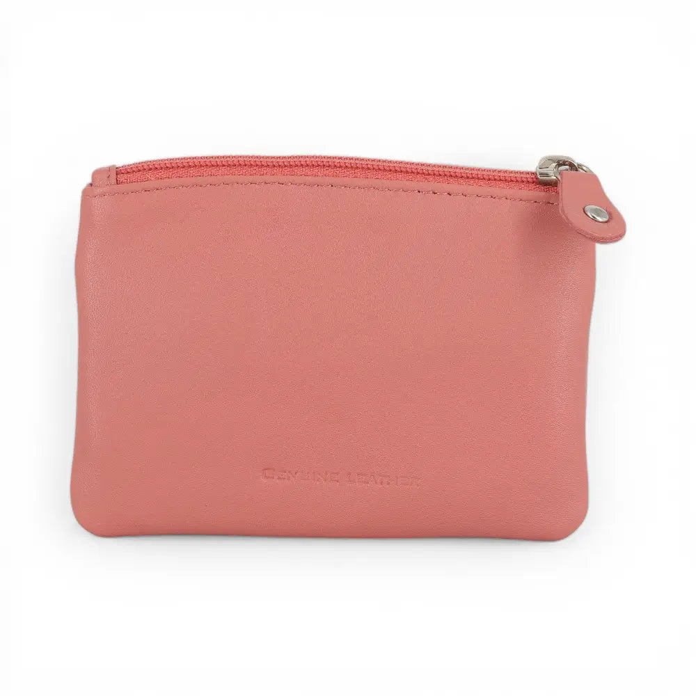 Rose zippered pouch on a white background