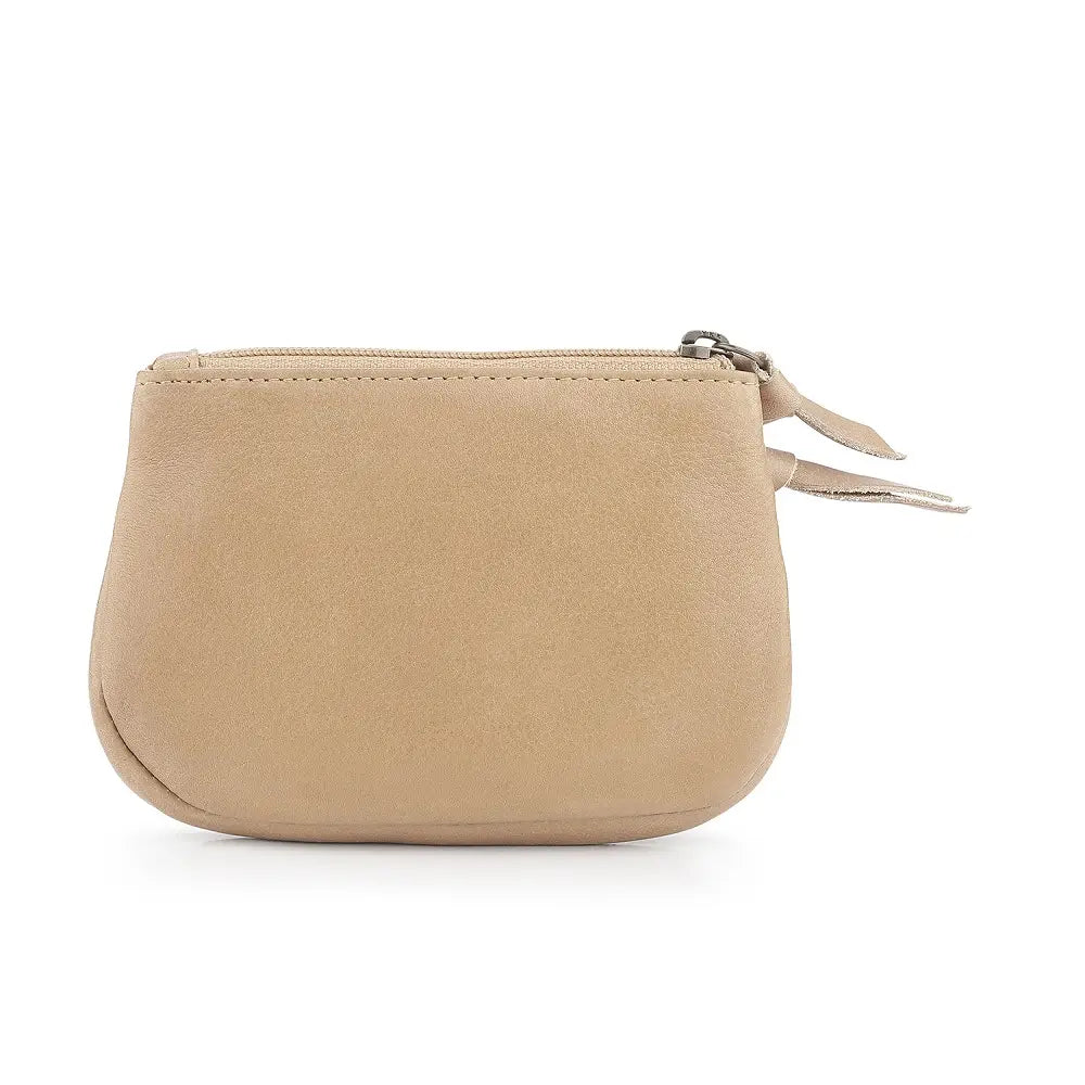 Sand  pouch with a zipper on a white background