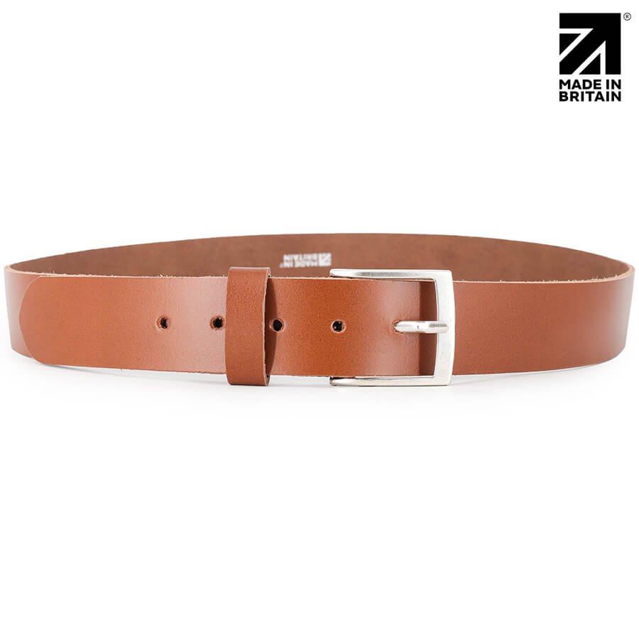 Split Grain Leather Belt 40mm rolled side view