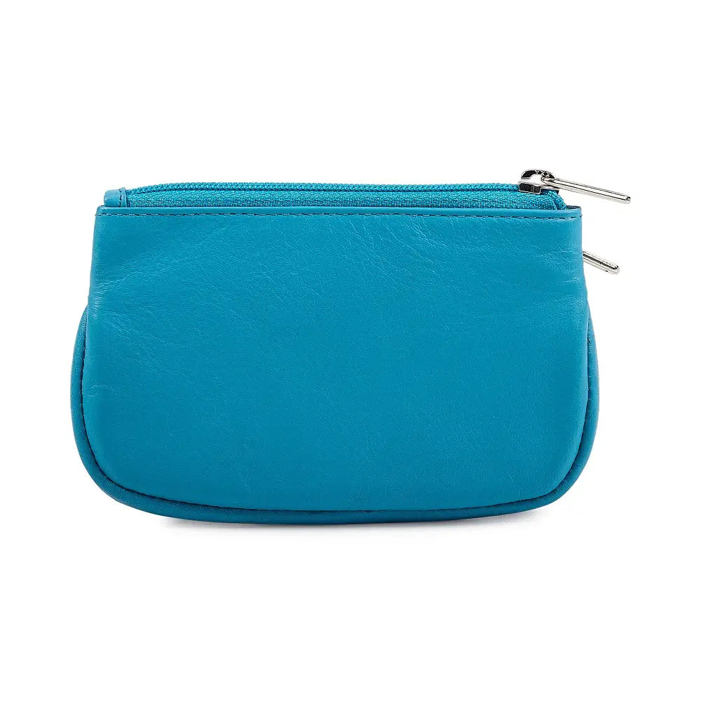 Minimalist Torquised leather coin purse UK