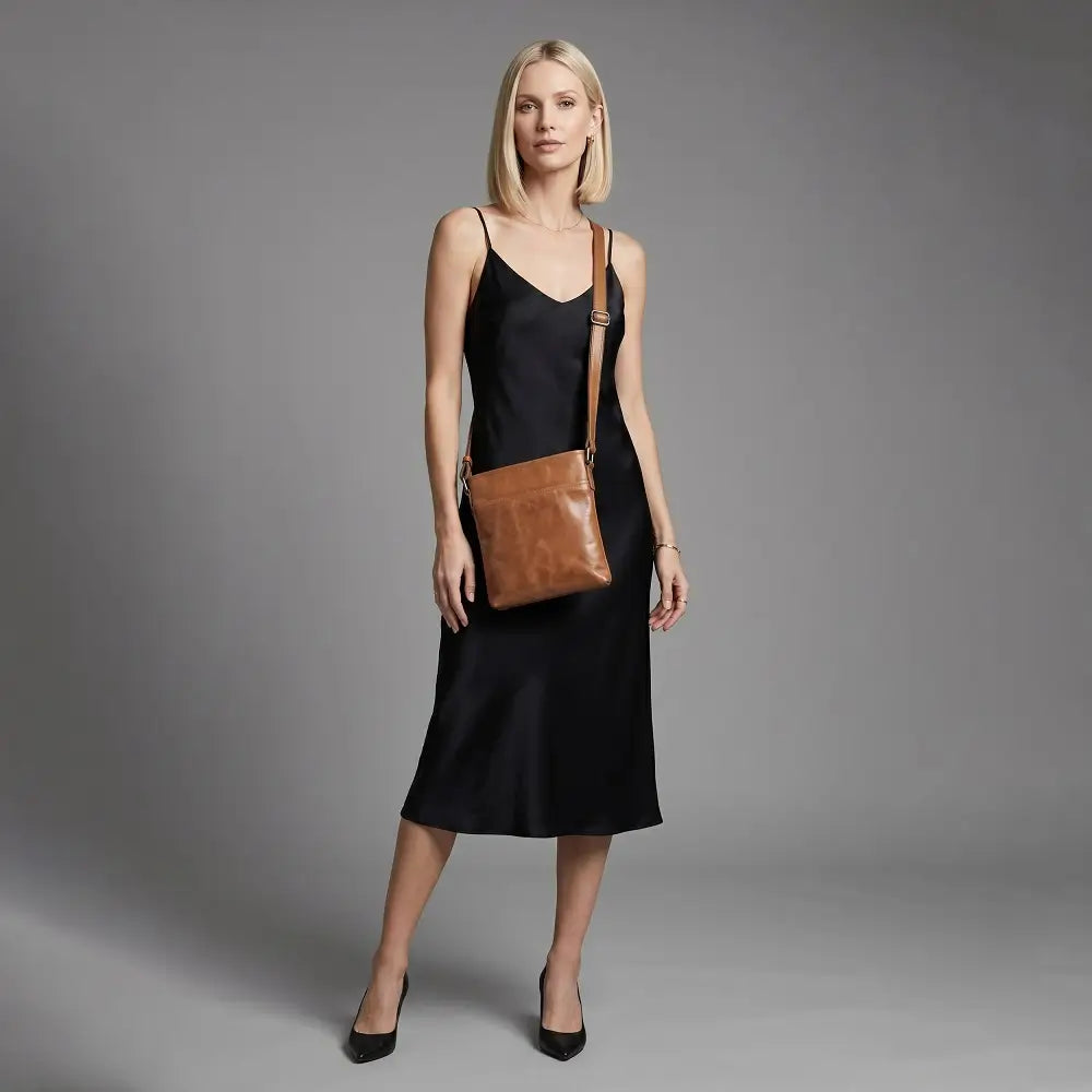 Large Leather Cross Body Bag for Women | Real Leather Crossbody Bag | Velura - 2561