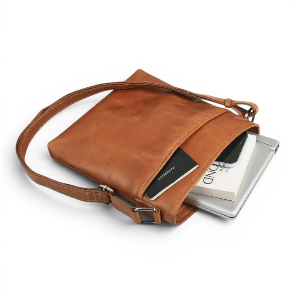 Large Leather Cross Body Bag for Women | Real Leather Crossbody Bag | Velura - 2561
