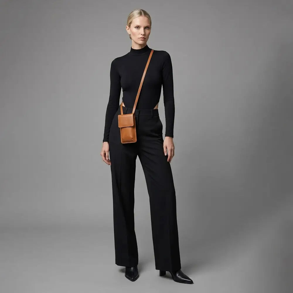 Leather Phone Bag for Women | Real Leather Crossbody Phone Bag | Velura - 2562