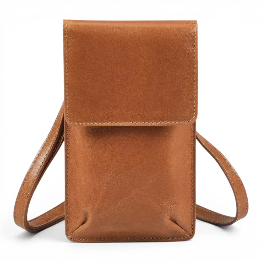 Leather Phone Bag for Women | Real Leather Crossbody Phone Bag | Velura - 2562