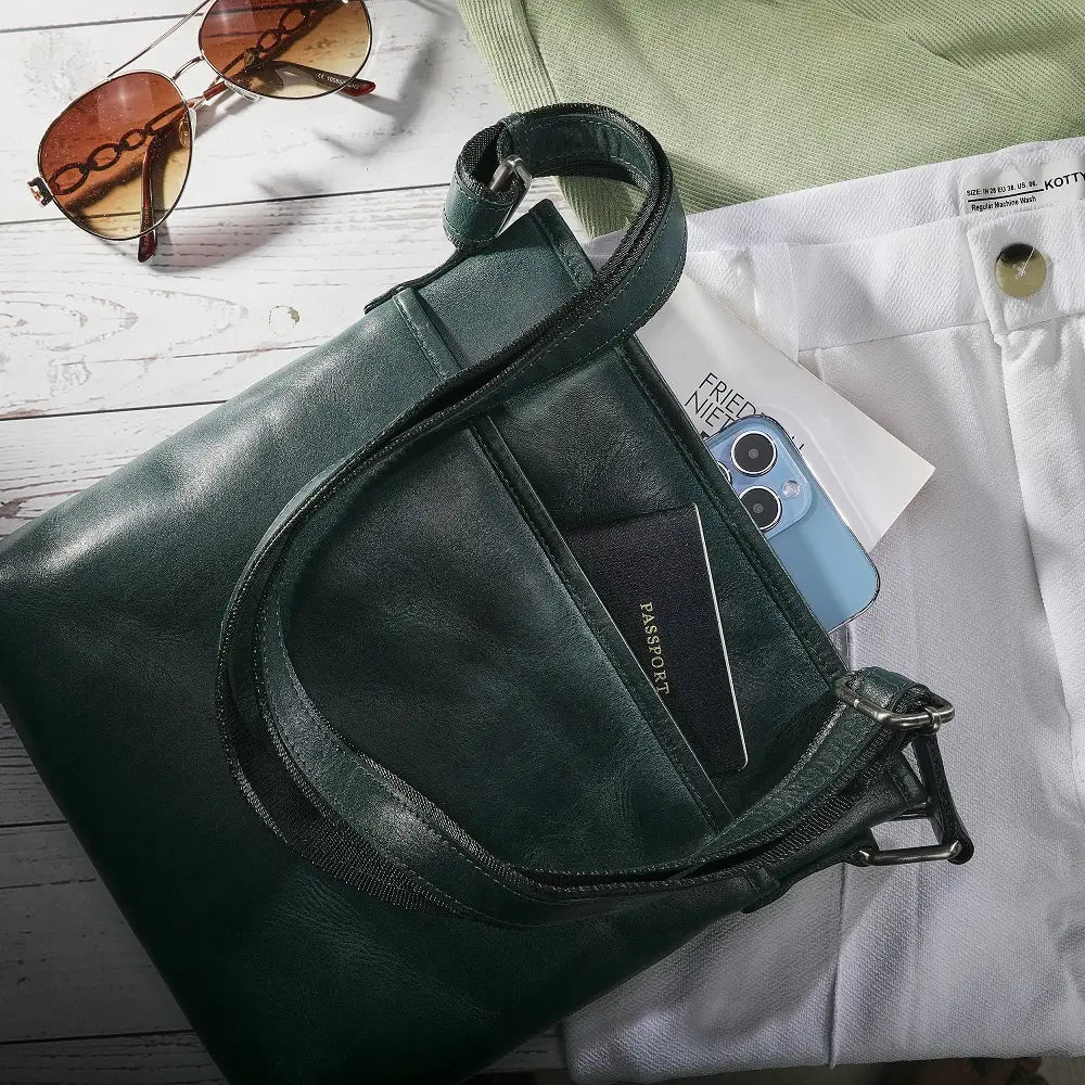 Large Leather Cross Body Bag for Women | Real Leather Crossbody Bag | Velura - 2561