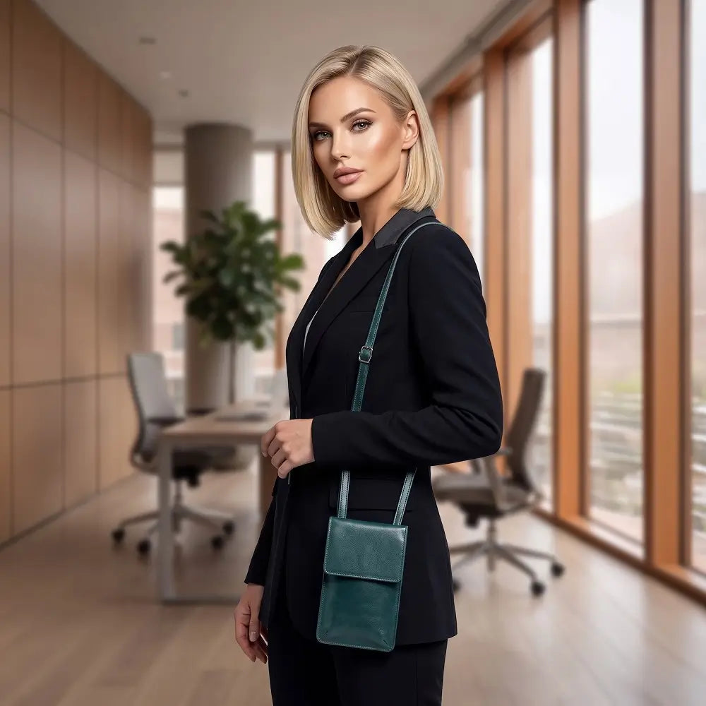 Leather Phone Bag for Women | Real Leather Crossbody Phone Bag | Velura - 2562