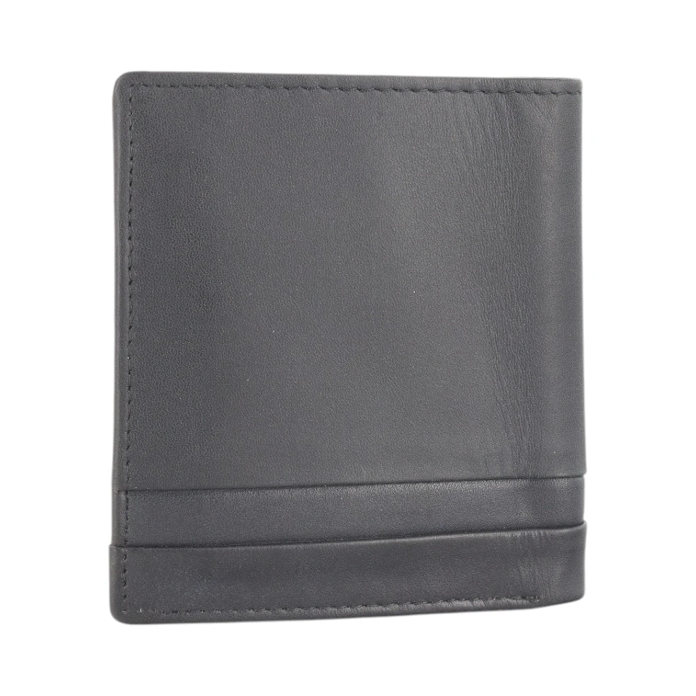 Front view of Black  wallet on a white background