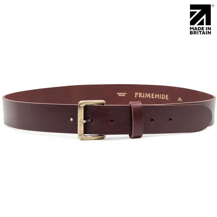 Made in Britain brown italian full grain leather belt for business, casual and
formal wear.