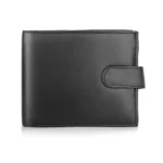 Front view of Basic Wallet Style 64 – bifold genuine leather RFID wallet with sleek design