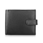 Front view of Basic Wallet Style 94 – RFID safe bifold leather wallet with smooth finish