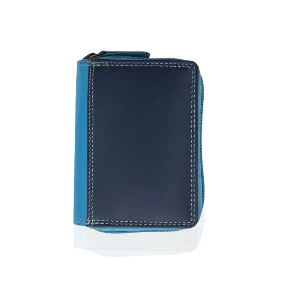 Blue- light blue Zip Around Card Holder Multi Colour 6091 London Collection