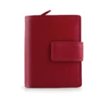 medium Trifold red purse, Crafted from soft, RFID Secure: Protects cards from electronic theft