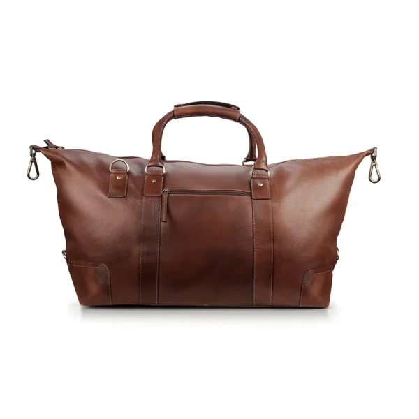 Back view of the Vintage Holdall Ridgeback 670 highlighting its sleek design and rear zippered compartment.