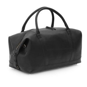 Black Leather Holdall