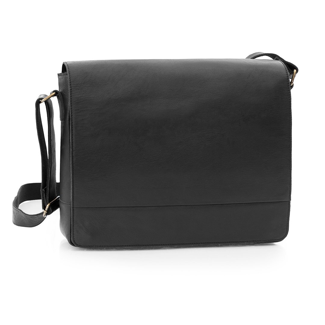 Large black messenger bag best sale