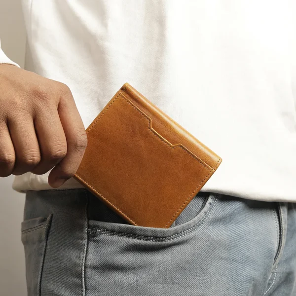 Tan Small men’s wallets for wholesale