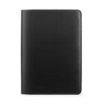 Front view of the Black Leather Diary Cover Mayfair 2519 made from genuine oiled leather with a smooth, elegant finish.