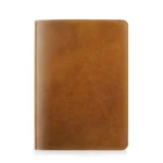 Front view of the Tan Leather Diary Cover Mayfair 2519 made from genuine oiled leather with a warm, natural finish.